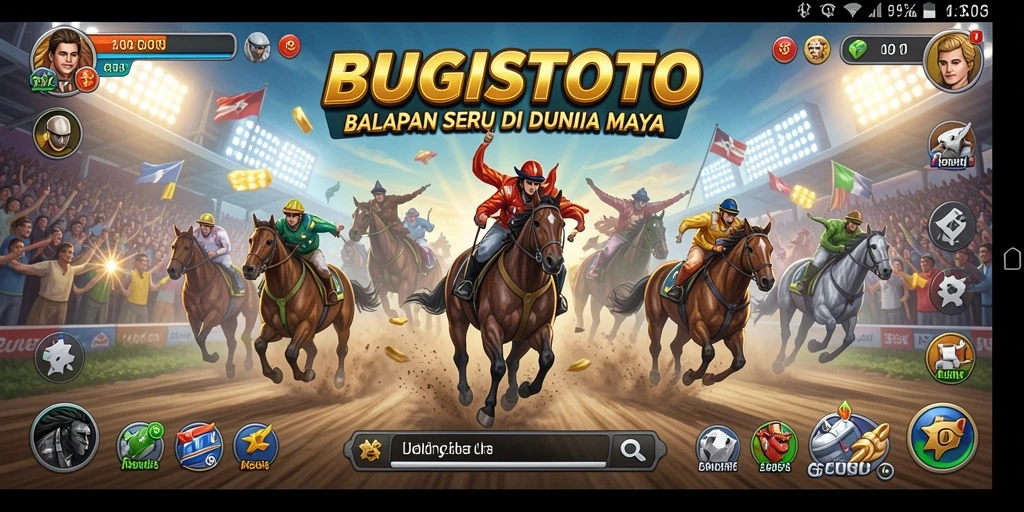 Tangkapan layar gameplay <strong>BUGISTOTO</strong> menampilkan aksi balapan yang mendebarkan.