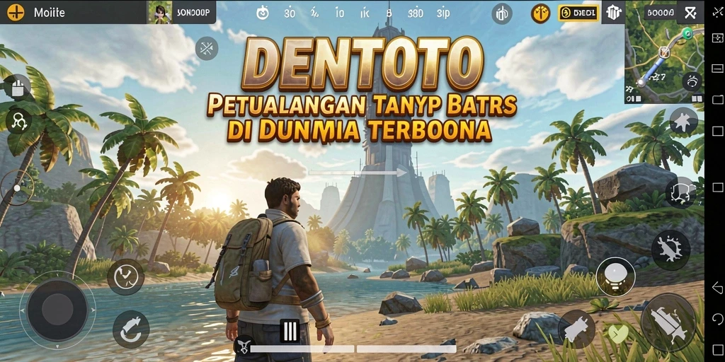 Screenshot DENTOTO menampilkan eksplorasi dunia terbuka yang menakjubkan.