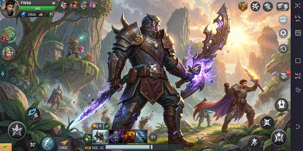 Tampilan gameplay FW66 menunjukkan pertarungan seru dan karakter menakjubkan.