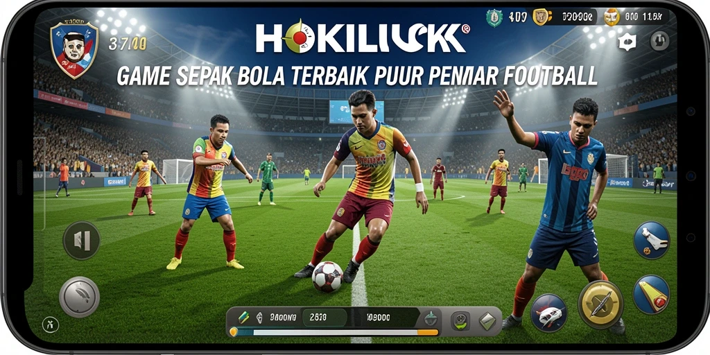 Tampilan menarik dari gameplay HOKILUCK yang penuh aksi sepak bola.