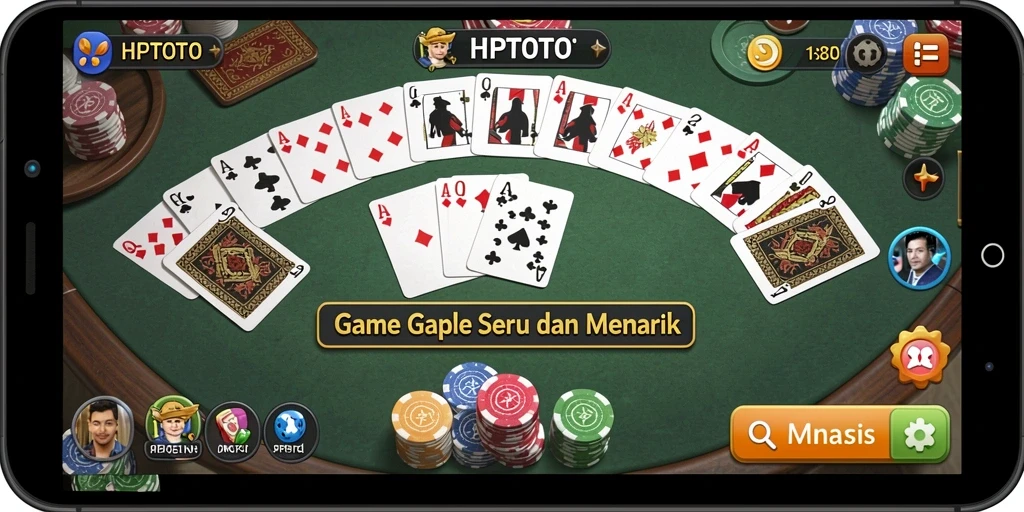 Gameplay seru HPTOTO dalam permainan Gaple.