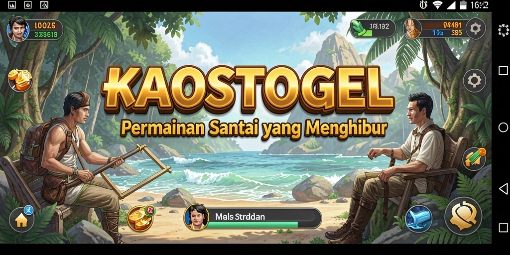 Tampilan seru gameplay KAOSTOGEL dengan interaksi sosial.