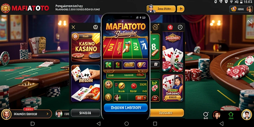 Tampilan gameplay MAFIATOTO yang menampilkan dealer langsung dan suasana kasino.