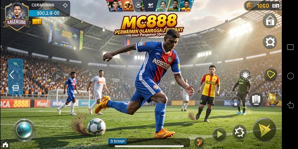 Screenshot gameplay MC888 menampilkan aksi seru di lapangan.