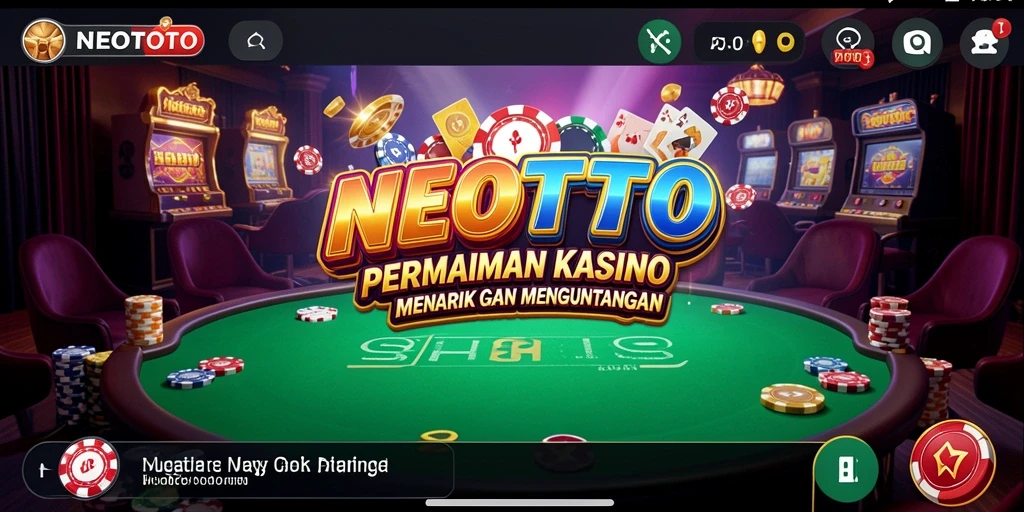 Tampilan gameplay menarik dari NEOTOTO yang menghadirkan pengalaman Kasino yang nyata.