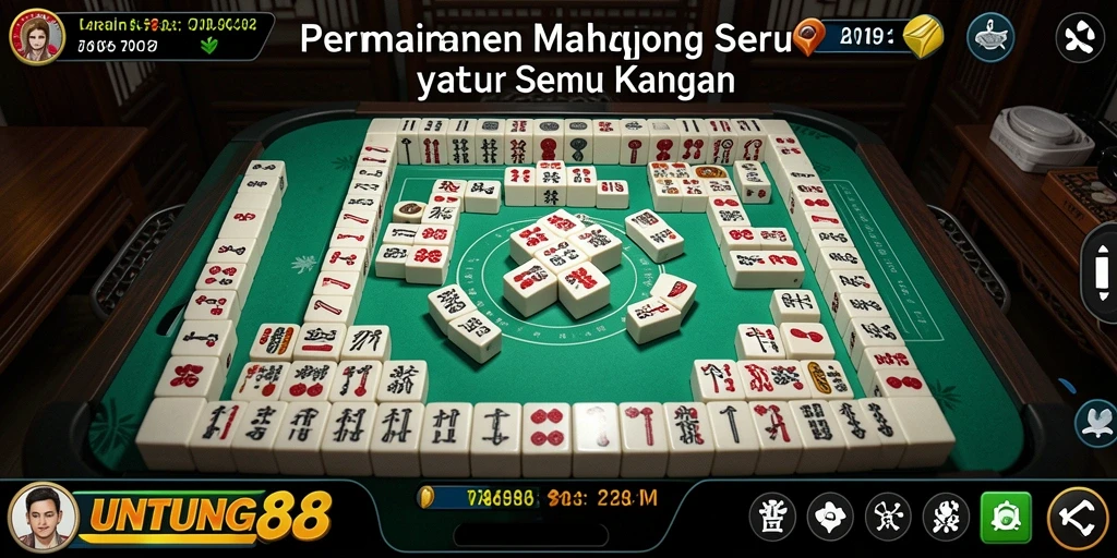 Screenshot utama UNTUNG88 menampilkan gameplay Mahjong yang menarik.